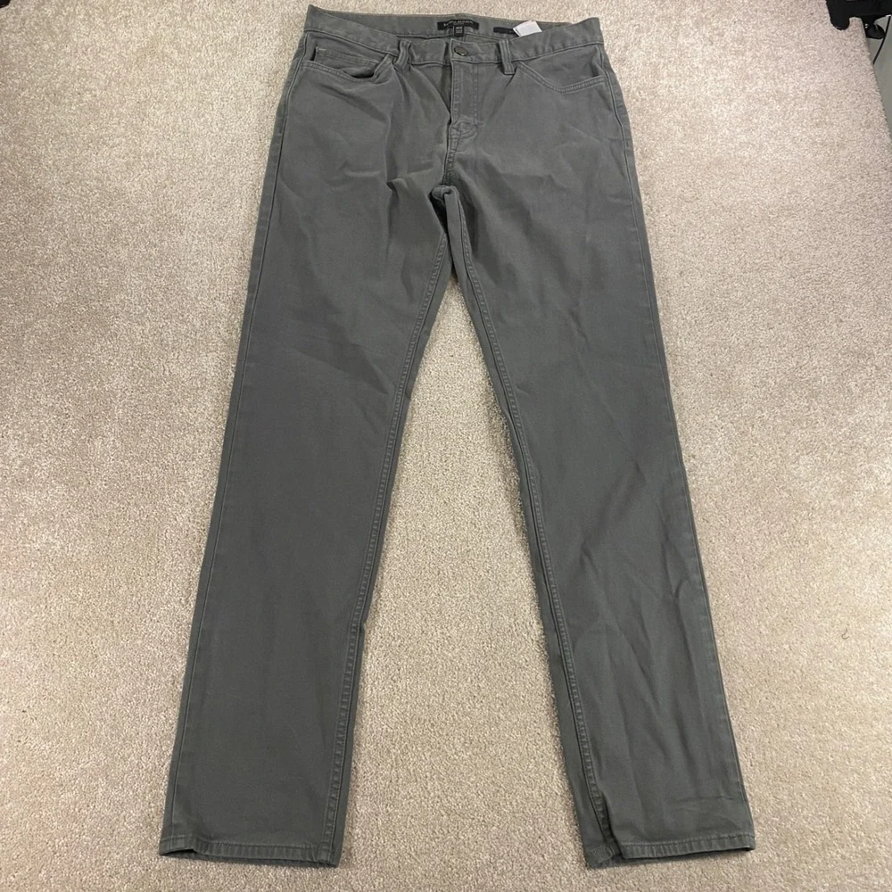 Banana Republic Traveler Pants Mens 31x32 Yosemite Green Slim Fit Twill Chinos
